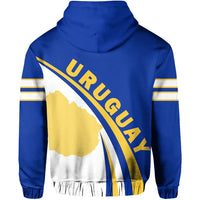 Uruguay Coat Of Arms Up Style Zip Up Hoodie RLT6 - Wonder Print Shop