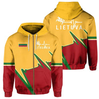 Lithuania Zip Hoodie Lietva In My Heartbeat RLT6 - Wonder Print Shop