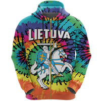 Lithuania Zip Hoodie Tie Dye RLT6 - Wonder Print Shop