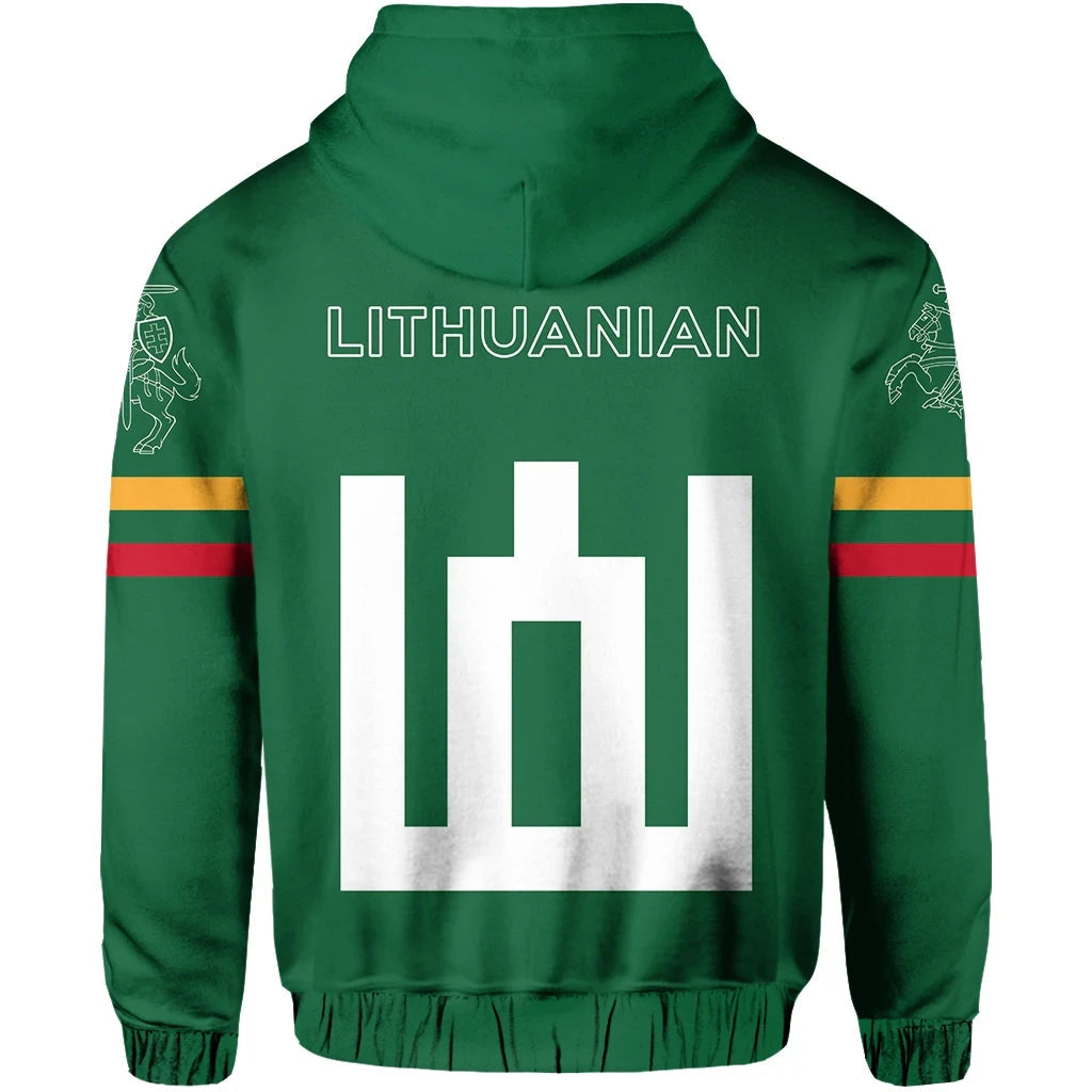 Lithuania Flag Zipper Hoodie Map Version RLT6 - Wonder Print Shop