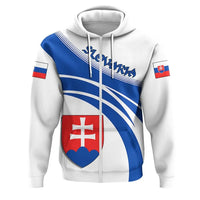 Slovakia Zip Hoodie Coat Of Arms Cricket Style RLT13 - Wonder Print Shop