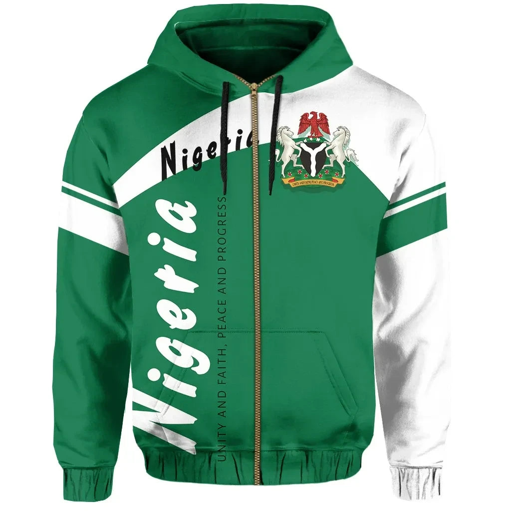 Nigeria Zipper Hoodie Vera Style RLT8 - Wonder Print Shop