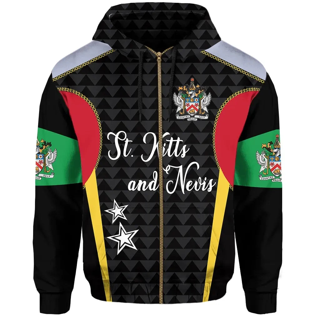 Saint Kitts and Nevis Zip Hoodie Exclusive Edition RLT6 - Wonder Print Shop