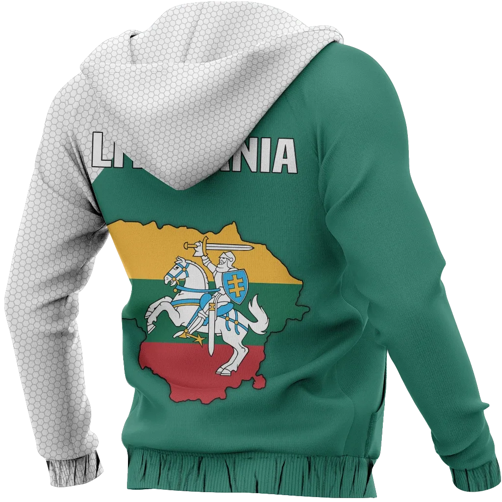 Lithuania Map Special Zipper Hoodie RLT6 - Wonder Print Shop