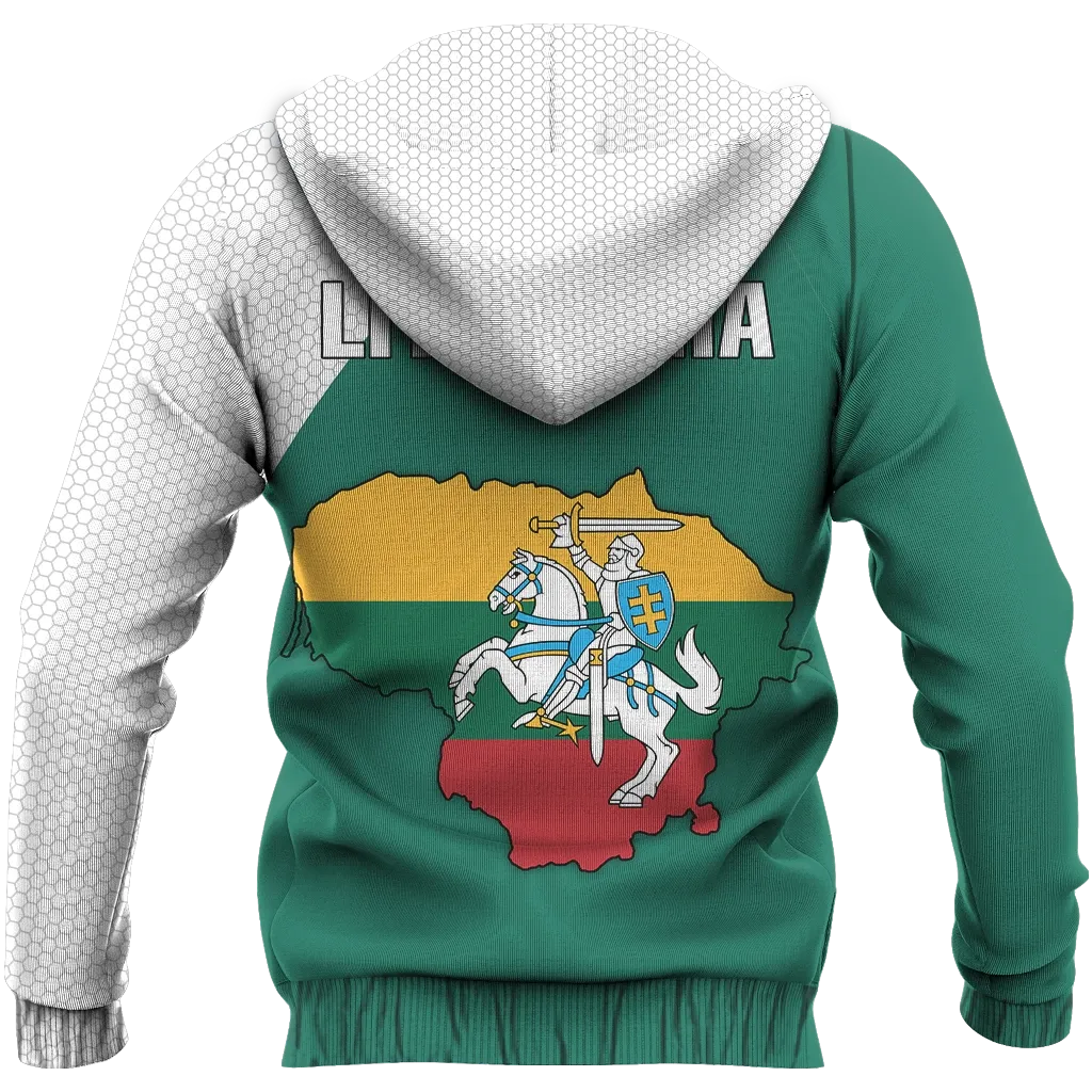 Lithuania Map Special Zipper Hoodie RLT6 - Wonder Print Shop