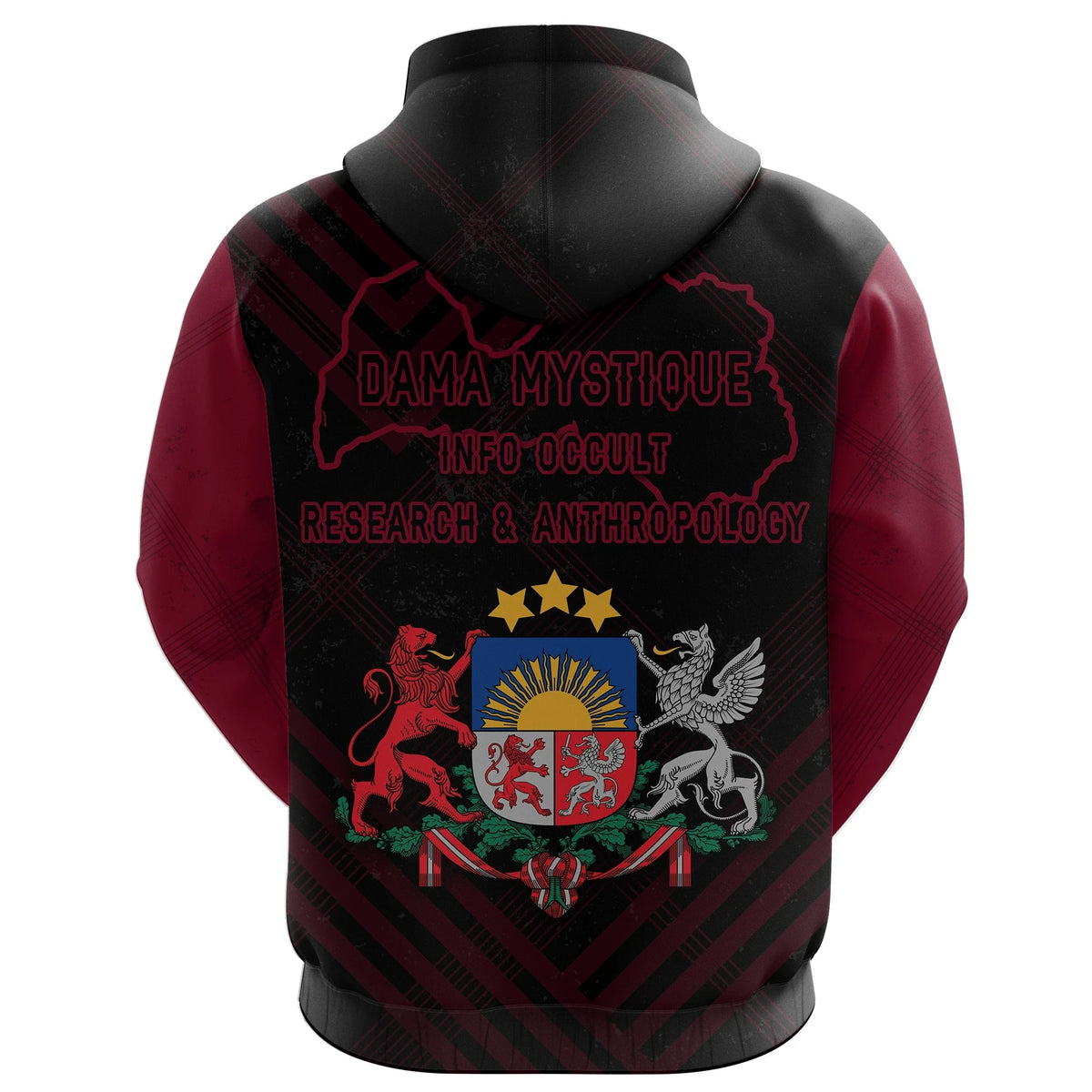 Latvia Zip Hoodie Custom Dama Mystique RLT6 - Wonder Print Shop