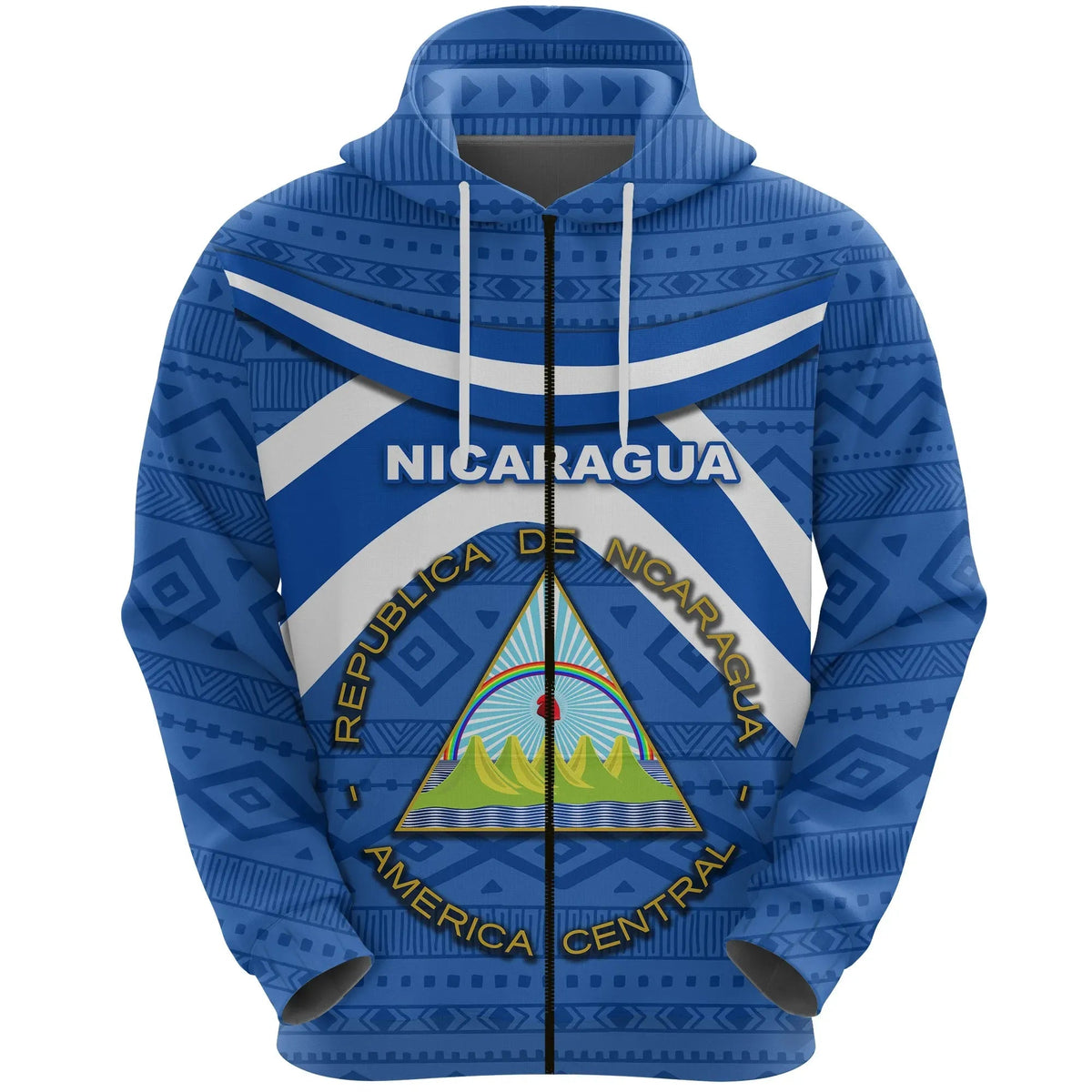 Nicaragua Zip Hoodie Vibes Version RLT8 - Wonder Print Shop