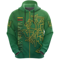 Vytis Lithuania Columns of Gediminas Zip Hoodie RLT6 - Wonder Print Shop