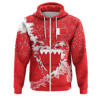 Bahrain Christmas Coat Of Arms Zip Up Hoodie X Style RLT8 - Wonder Print Shop