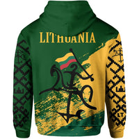 Lithuania Hoodie Lithuanian Tattoo (Zip) RLT6 - Wonder Print Shop