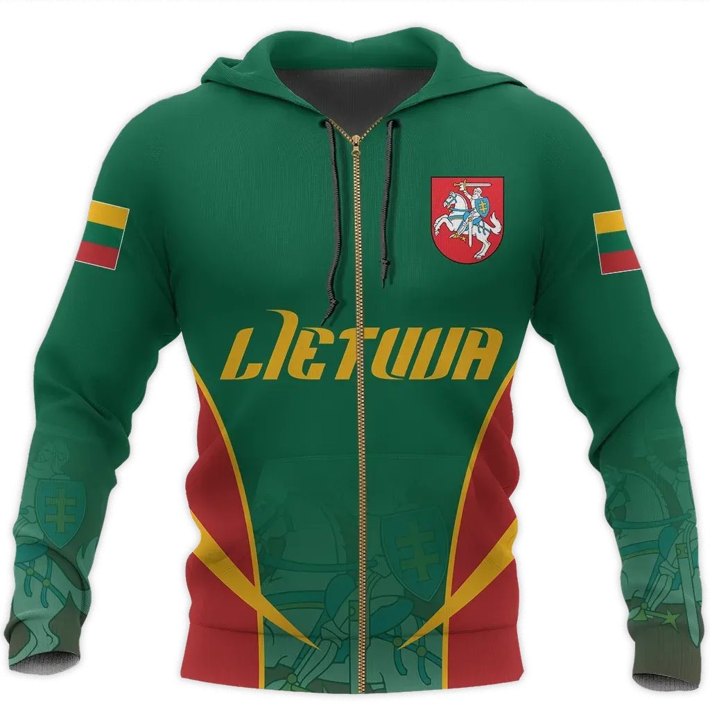 Lithuania Active Zip Hoodie6 RLT6 - Wonder Print Shop