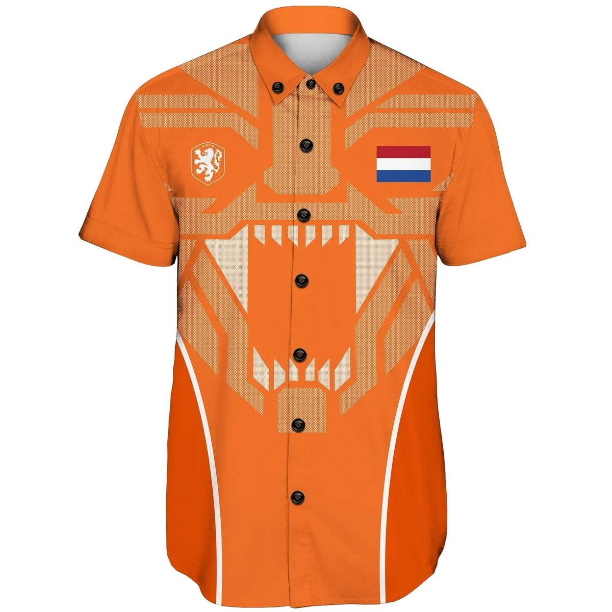 netherland-shorts-sleeve-shirt-strong-lion