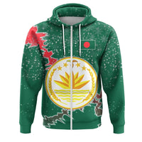 Bangladesh Christmas Coat Of Arms Zip Up Hoodie X Style RLT6 - Wonder Print Shop
