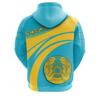 Kazakhstan Coat Of Arms Zip Hoodie Cricket Style RLT8 - Wonder Print Shop