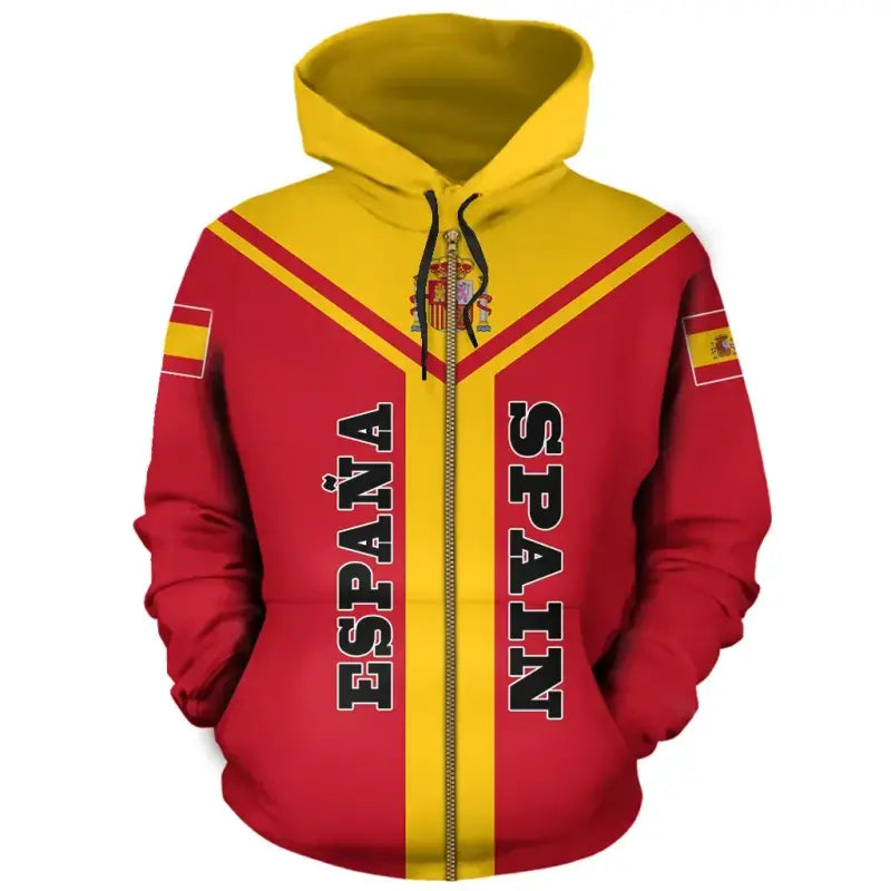 Spain Rising Zip Hoodie RLT12 - Wonder Print Shop