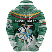 Lithuania Christmas Zip Hoodie Simple Vibes Version RLT6 - Wonder Print Shop