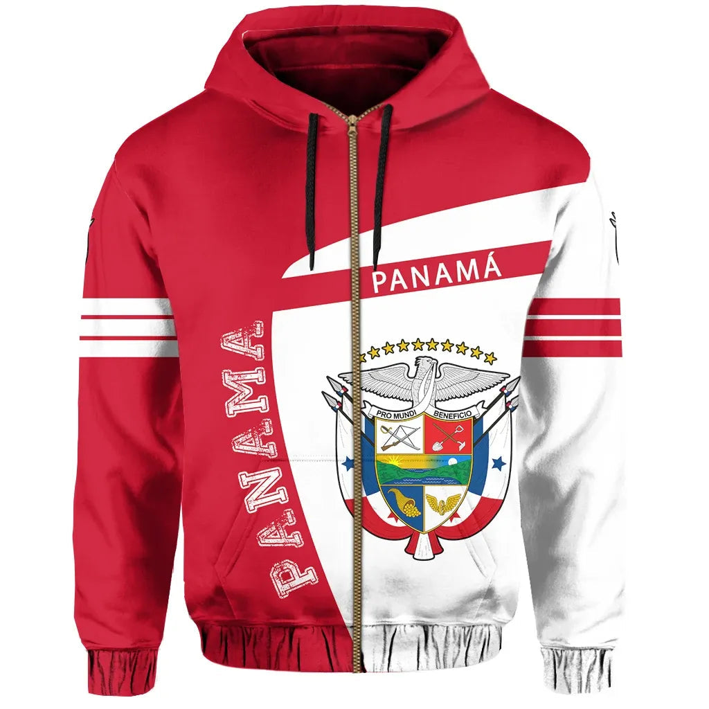 Panama Hoodie Zip Sport Premium Style Red RLT13 - Wonder Print Shop