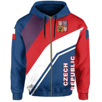 Czech Republic Flag Zip Up Hoodie Rambo Style RLT13 - Wonder Print Shop