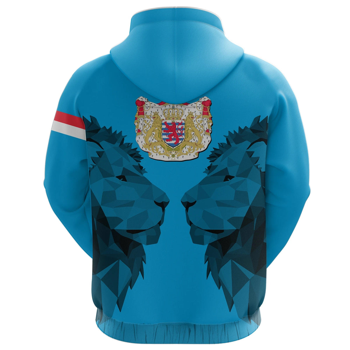 Luxembourg Zip Up Hoodie Double Lion RLT6 - Wonder Print Shop