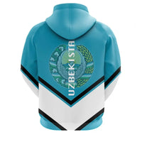 Uzbekistan Zip Hoodie Coat Of Arms Lucian Style RLT12 - Wonder Print Shop