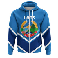 Laos Coat Of Arms Zip Hoodie Lucian Style RLT8 - Wonder Print Shop