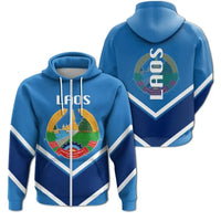 Laos Coat Of Arms Zip Hoodie Lucian Style RLT8 - Wonder Print Shop
