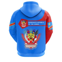 Democratic Republic Of The Congo Coat Of Arms Zip Up Hoodie Simple Style RLT13 - Wonder Print Shop