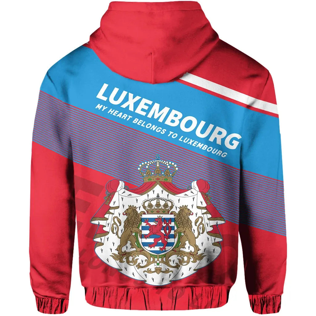 Luxembourg Flag Motto Zipper Hoodie Limited Style RLT6 - Wonder Print Shop