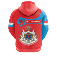 Luxembourg Coat Of Arms Zip Up Hoodie Simple Style8 RLT6 - Wonder Print Shop