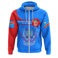 Democratic Republic Of The Congo Coat Of Arms Zip Up Hoodie Simple Style RLT13 - Wonder Print Shop