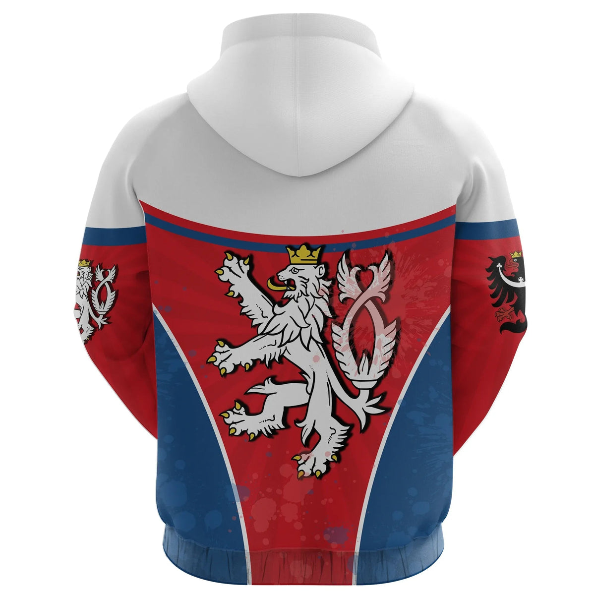 Czech Republic Zip Hoodie Circle Stripes Flag Version Lion RLT13 - Wonder Print Shop