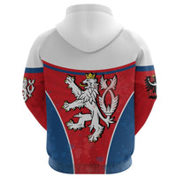 Czech Republic Zip Hoodie Circle Stripes Flag Version Lion RLT13 - Wonder Print Shop
