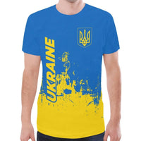 Ukraine T Shirt Smudge Style RLT7 - Wonder Print Shop