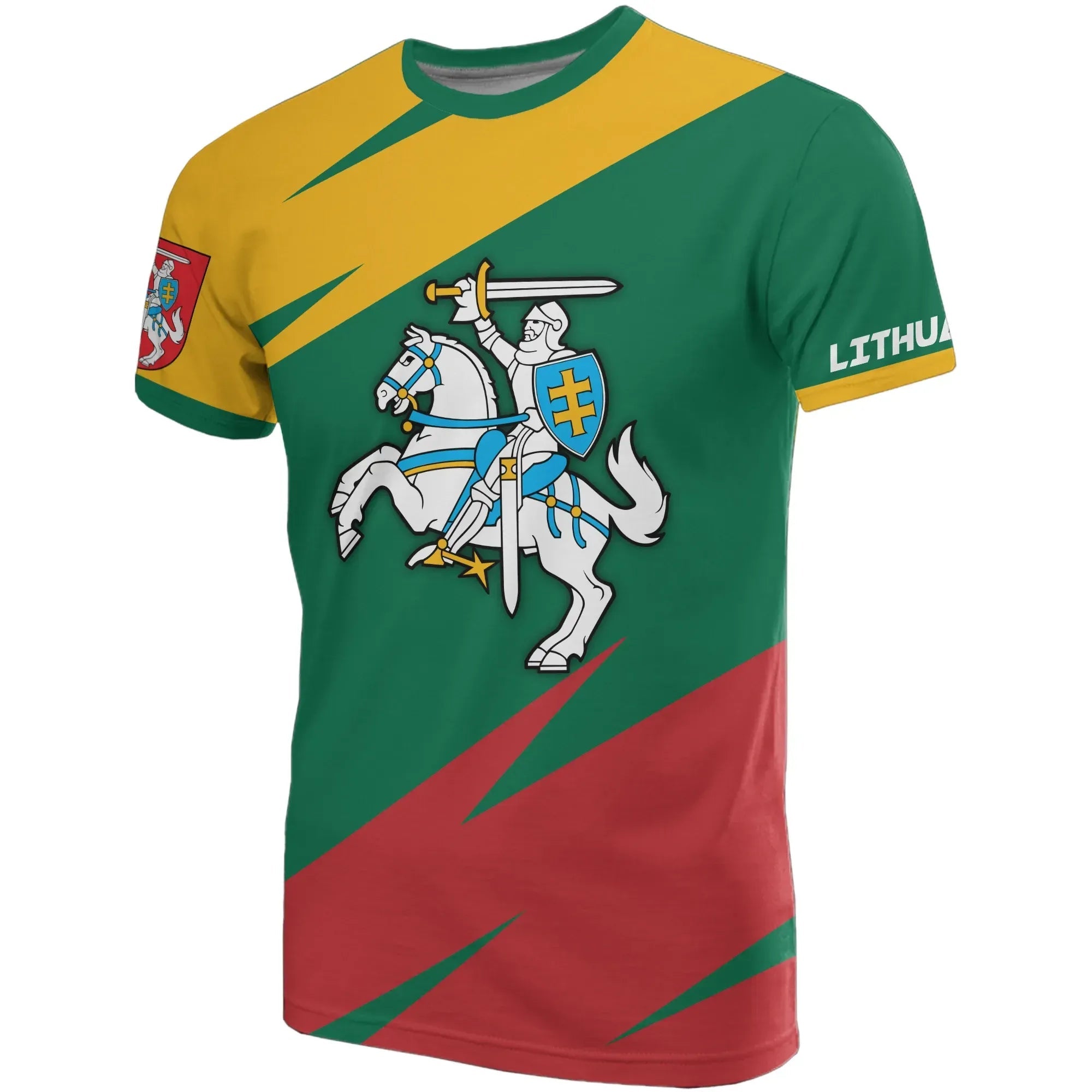 Lithuania T Shirt Coat Of Arms Light RLT6 - Wonder Print Shop