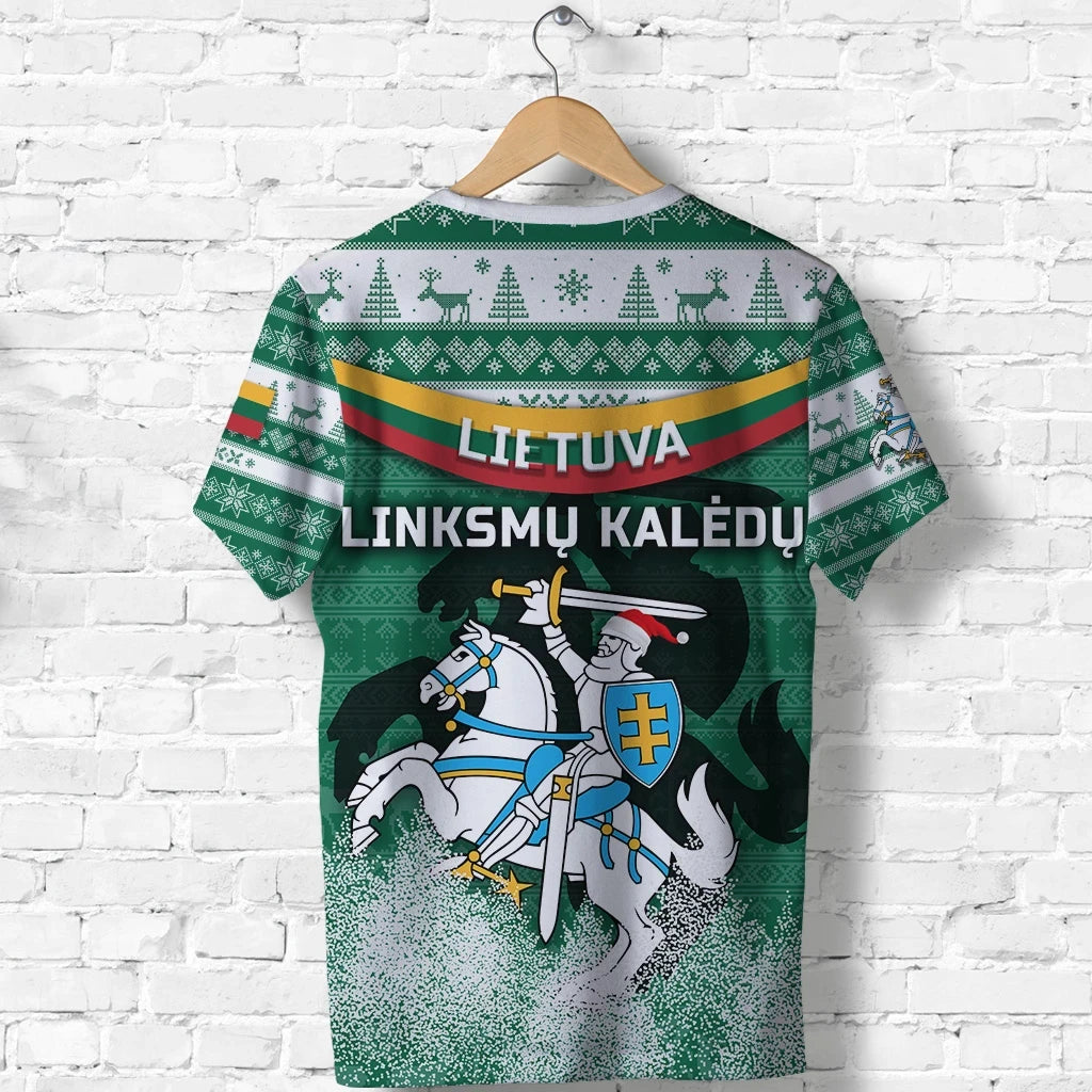 Lithuania Christmas T Shirt Simple Vibes Version RLT6 - Wonder Print Shop