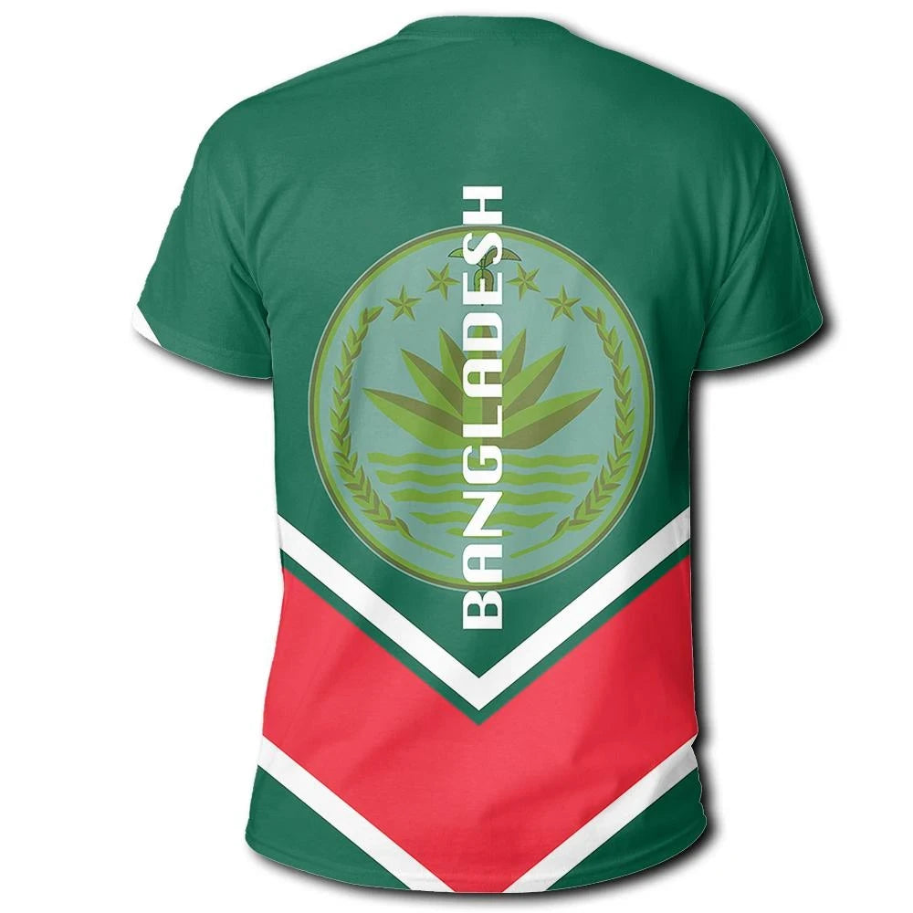 Bangladesh Coat Of Arms T Shirt Lucian Style RLT6 - Wonder Print Shop