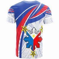 Philippines T Shirt Polynesian Pattern With Flag RLT6 - Wonder Print Shop