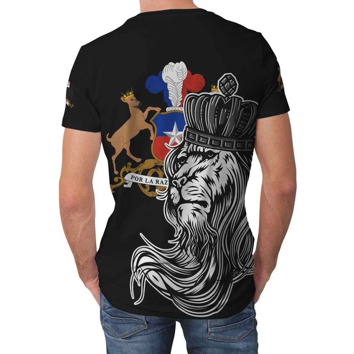 Chile T Shirt Lion with Crown RLT7 - Wonder Print Shop