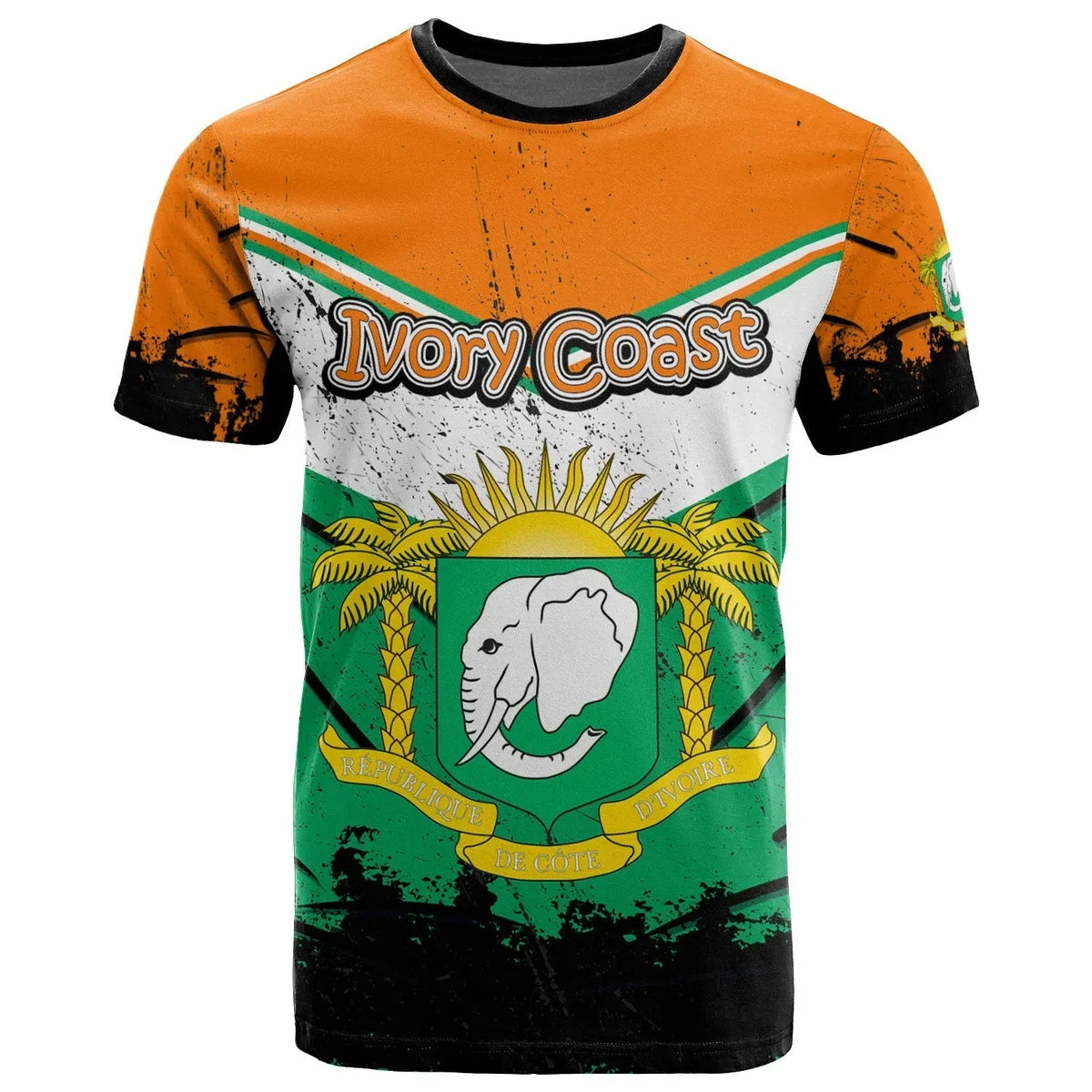 Ivory Coast T Shirt Vintage Grunge Style RLT7 - Wonder Print Shop
