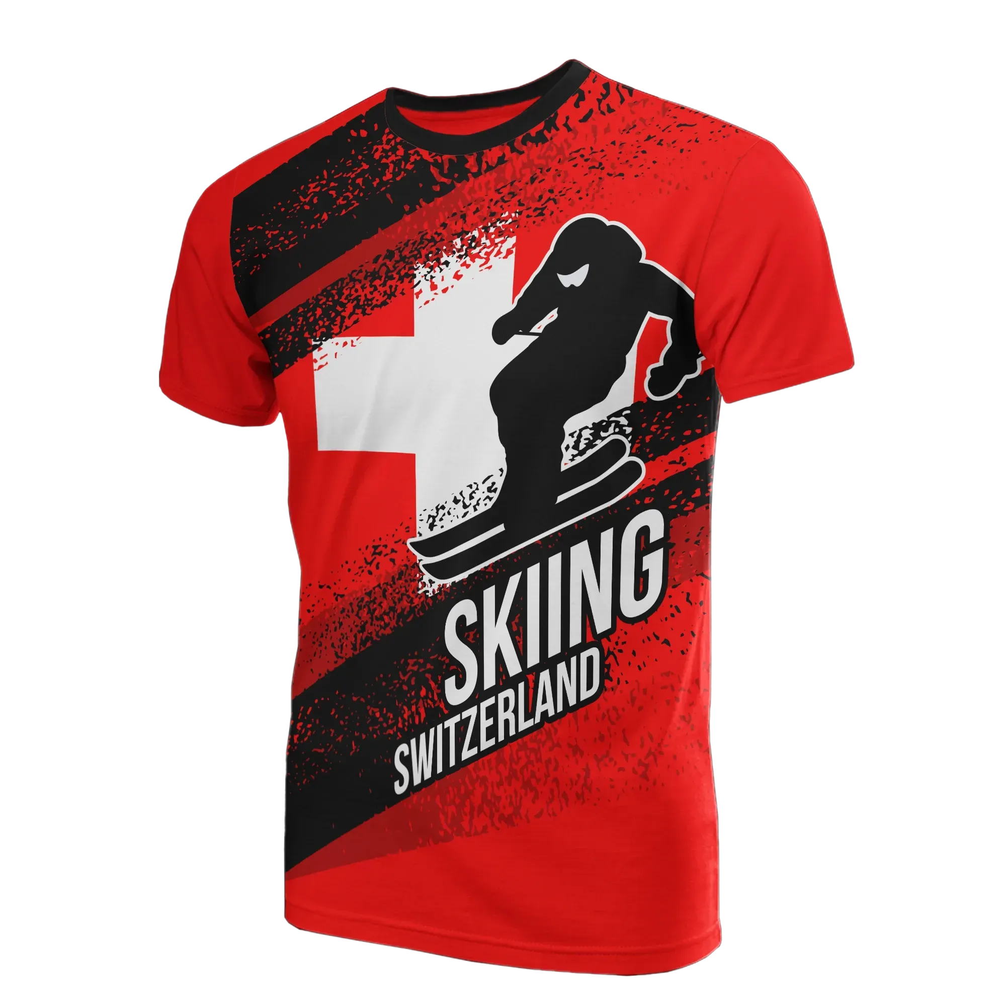 Switzerland T Shirt Switzerland Skiing RLT13 - Wonder Print Shop
