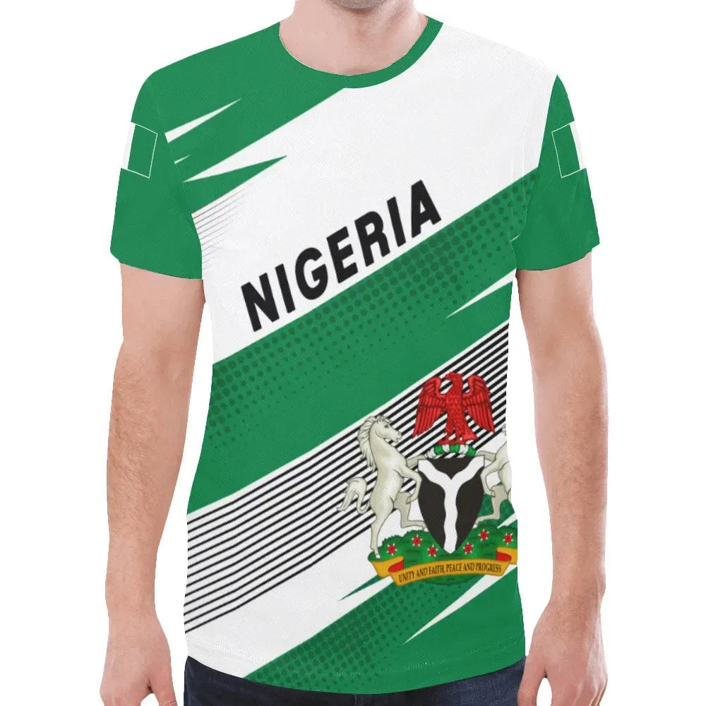 Nigeria Flag T Shirt Pride Style RLT8 - Wonder Print Shop