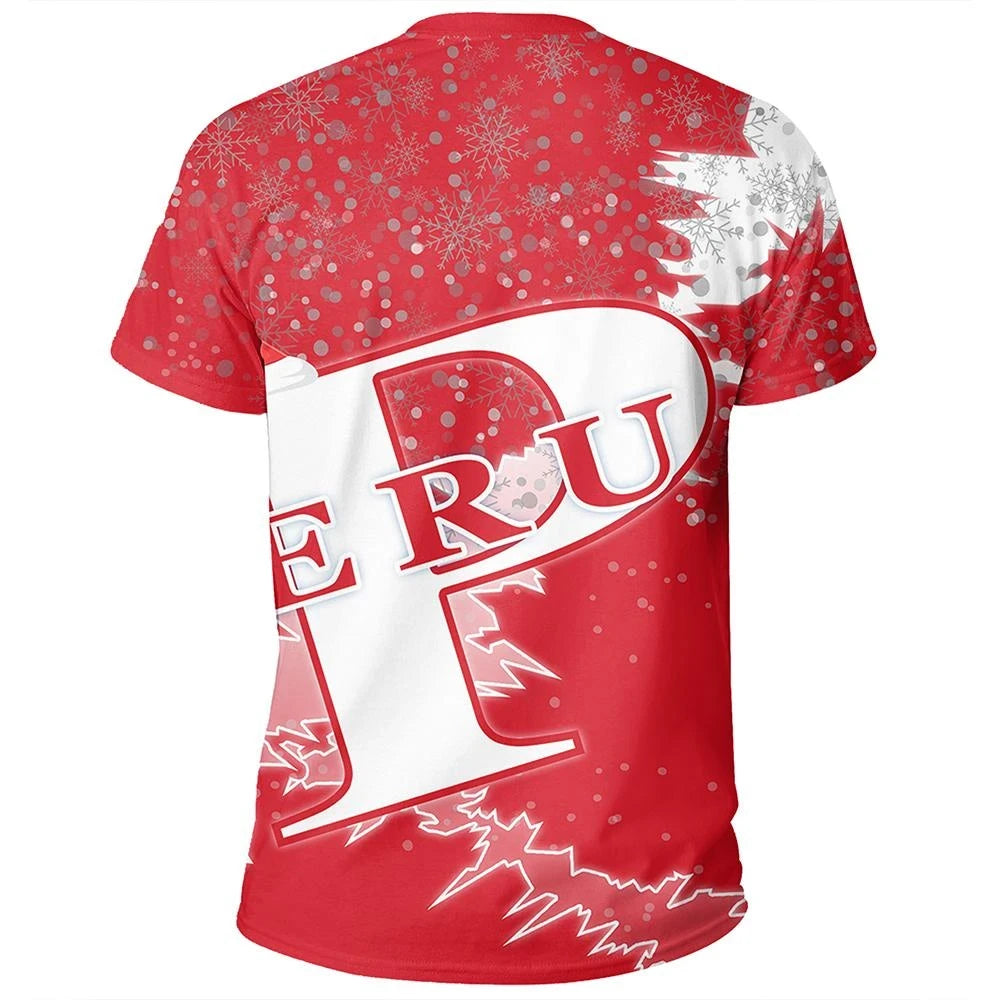 Peru Christmas Coat Of Arms T Shirt X Style RLT7 - Wonder Print Shop