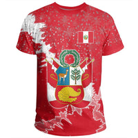 Peru Christmas Coat Of Arms T Shirt X Style RLT7 - Wonder Print Shop