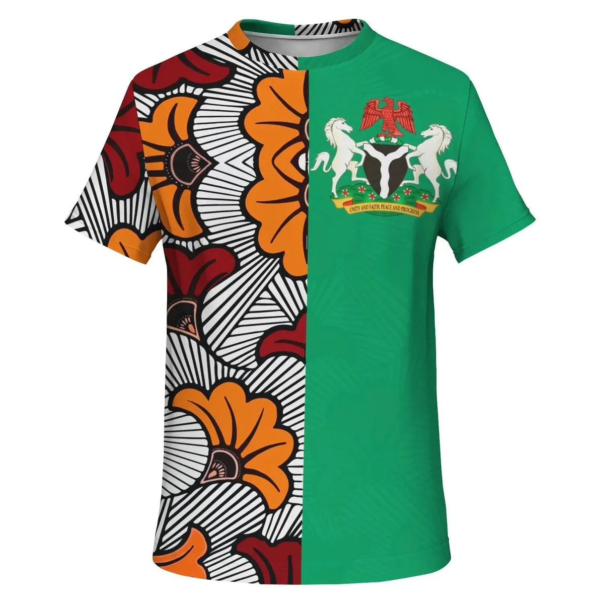 Nigeria T Shirt Ankara Pattern RLT8 - Wonder Print Shop
