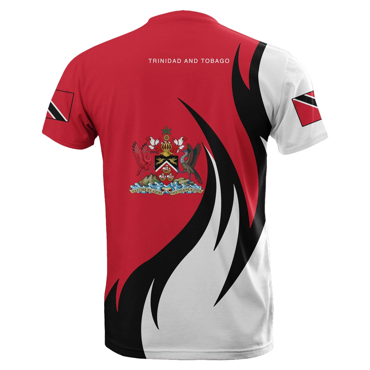 Trinidad and Tobago T Shirt Coat Of Arms Fire Style1 RLT6 - Wonder Print Shop