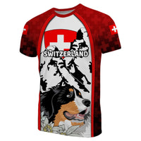 Switzerland T Shirt Coat Of Arms and Bernese Mountain Dog RLT13 - Wonder Print Shop