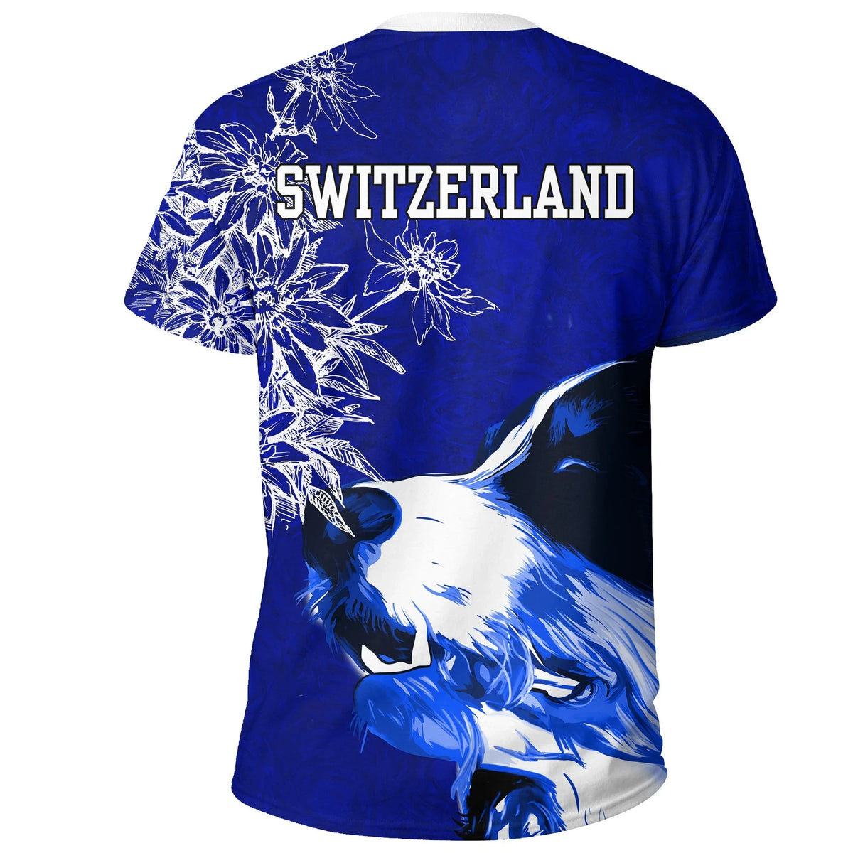 Switzerland T Shirt Bernese Mountain Dog and Edelweiss RLT13 - Wonder Print Shop