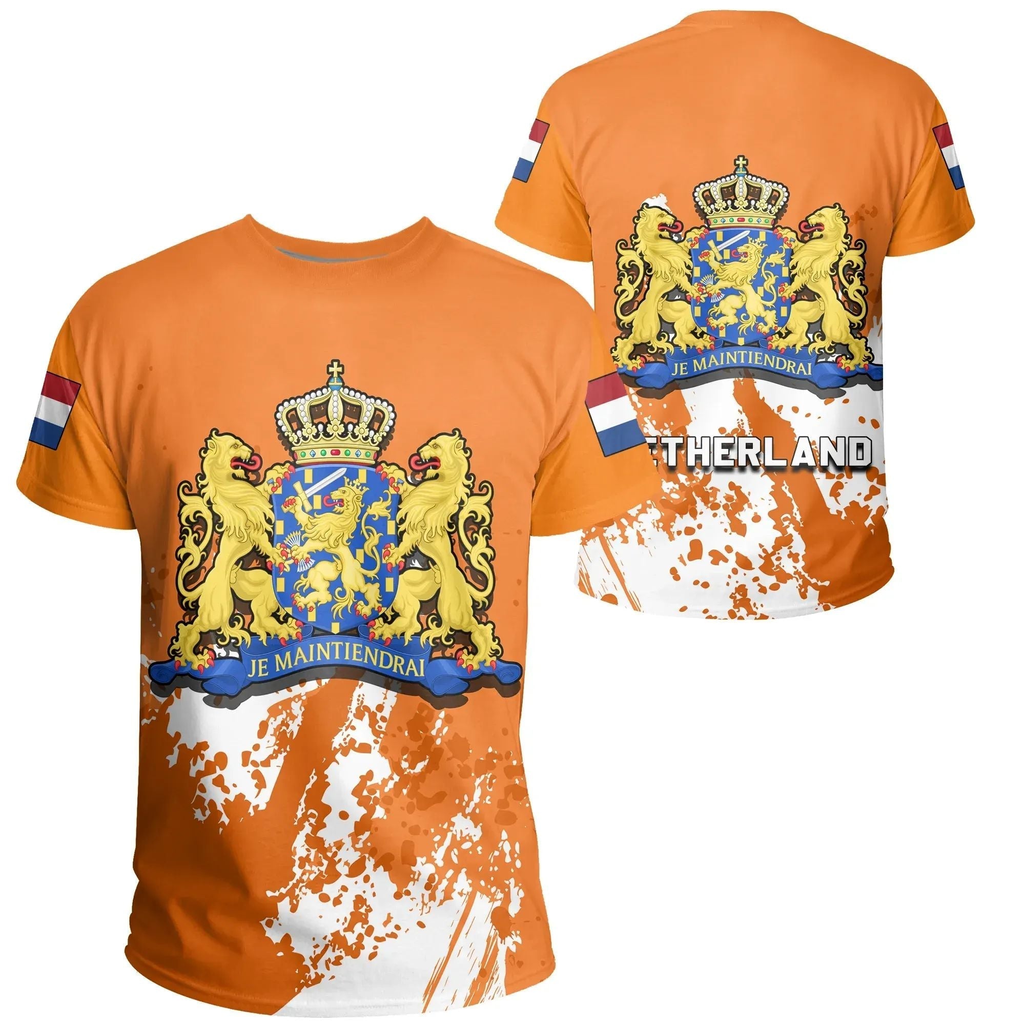 netherland-coat-of-arms-t-shirt-spaint-style