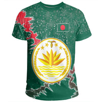 Bangladesh Christmas Coat Of Arms T Shirt X Style RLT6 - Wonder Print Shop