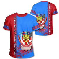 Democratic Republic Of The Congo Coat Of Arms T Shirt Quarter Style RLT13 - Wonder Print Shop
